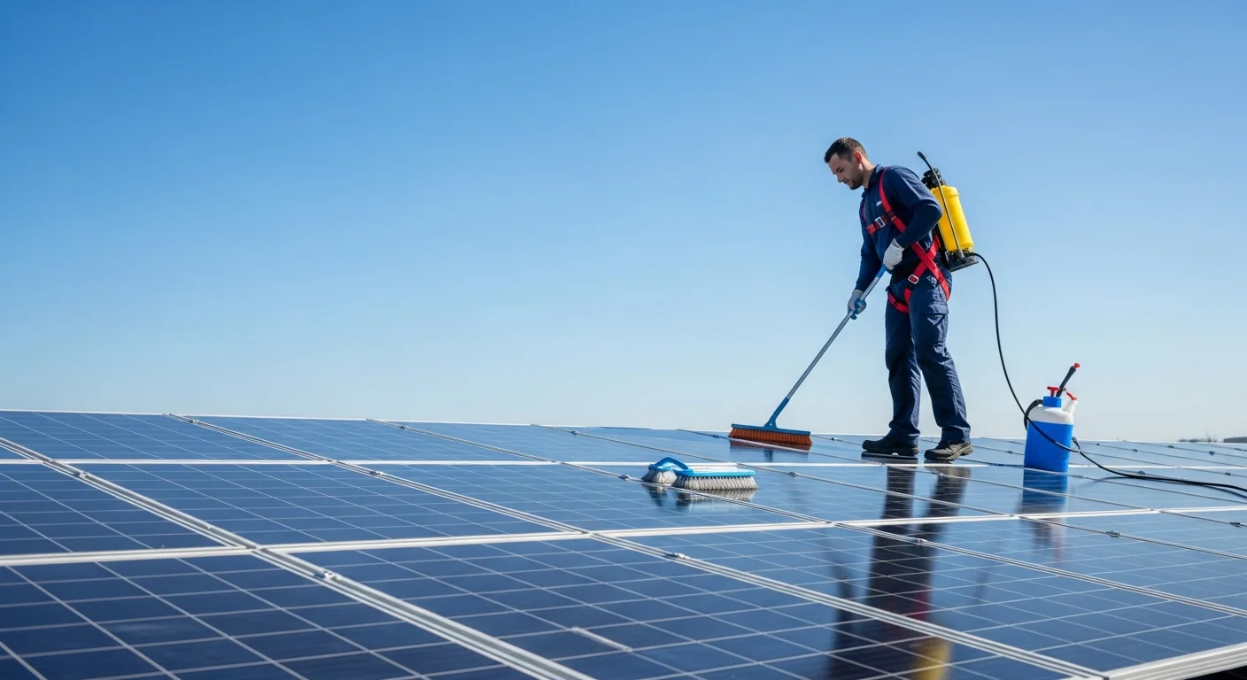 Professional solar panel maintenance service